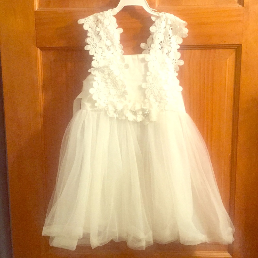 White Flower-girl Dress